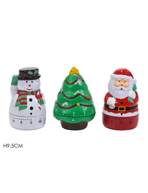CHRISTMAS CHARACTERS KITCHEN TIMER 9.5cm