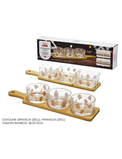 3pc STARTERS WITH BAMBOO BASE