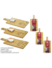 L.BAMBOO  TAGLIERE 34,5x16cm C/CIOTOLINA