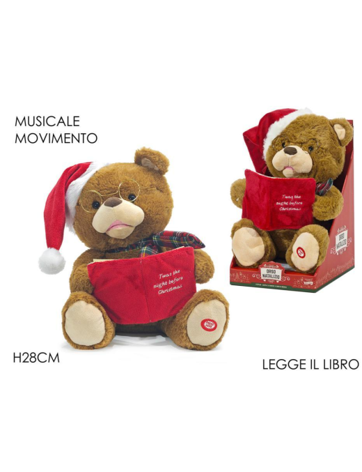 PELUCHE ORSETTO C/MOVIMENTO+MUSICA 28cm