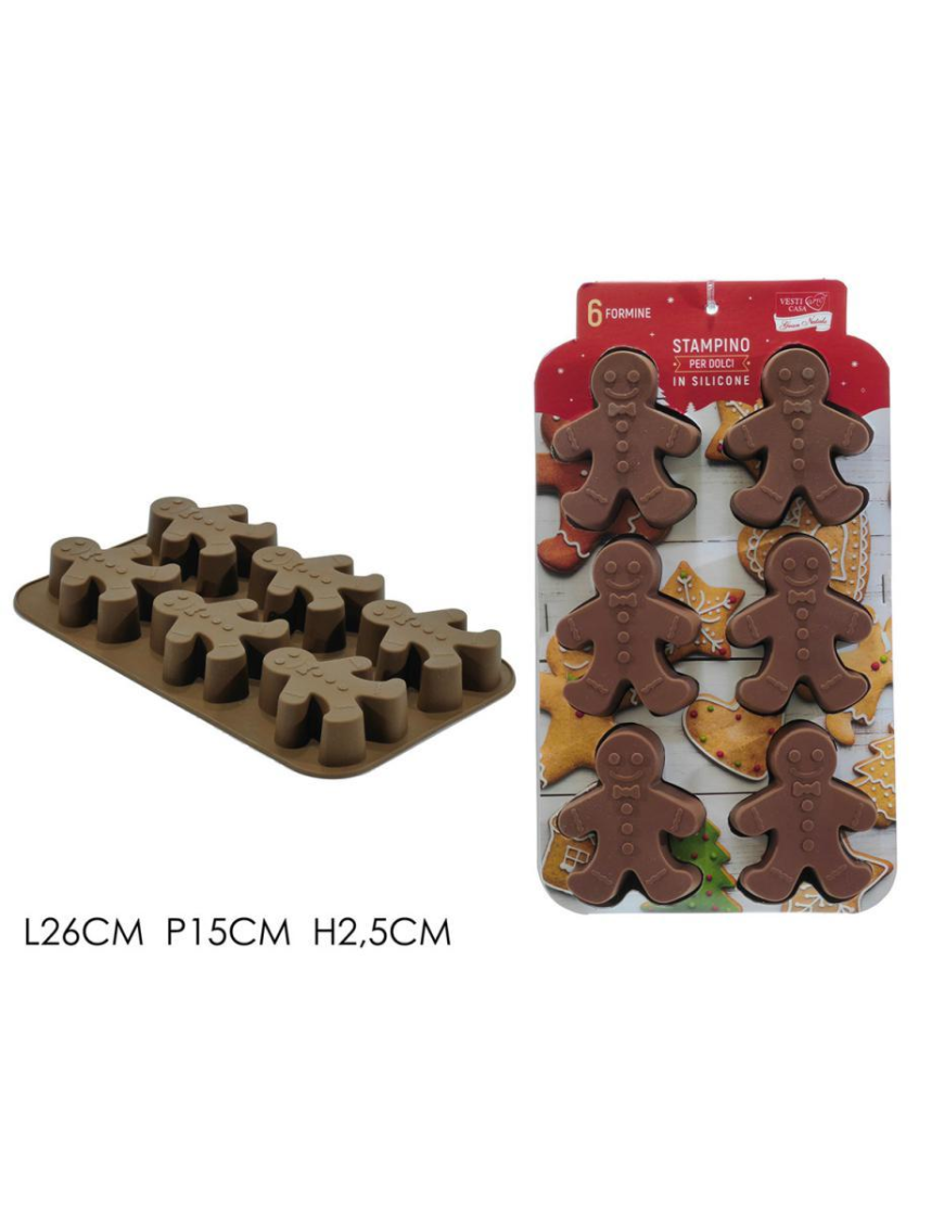 6-PACK GINGERBREAD MOLD 25cm
