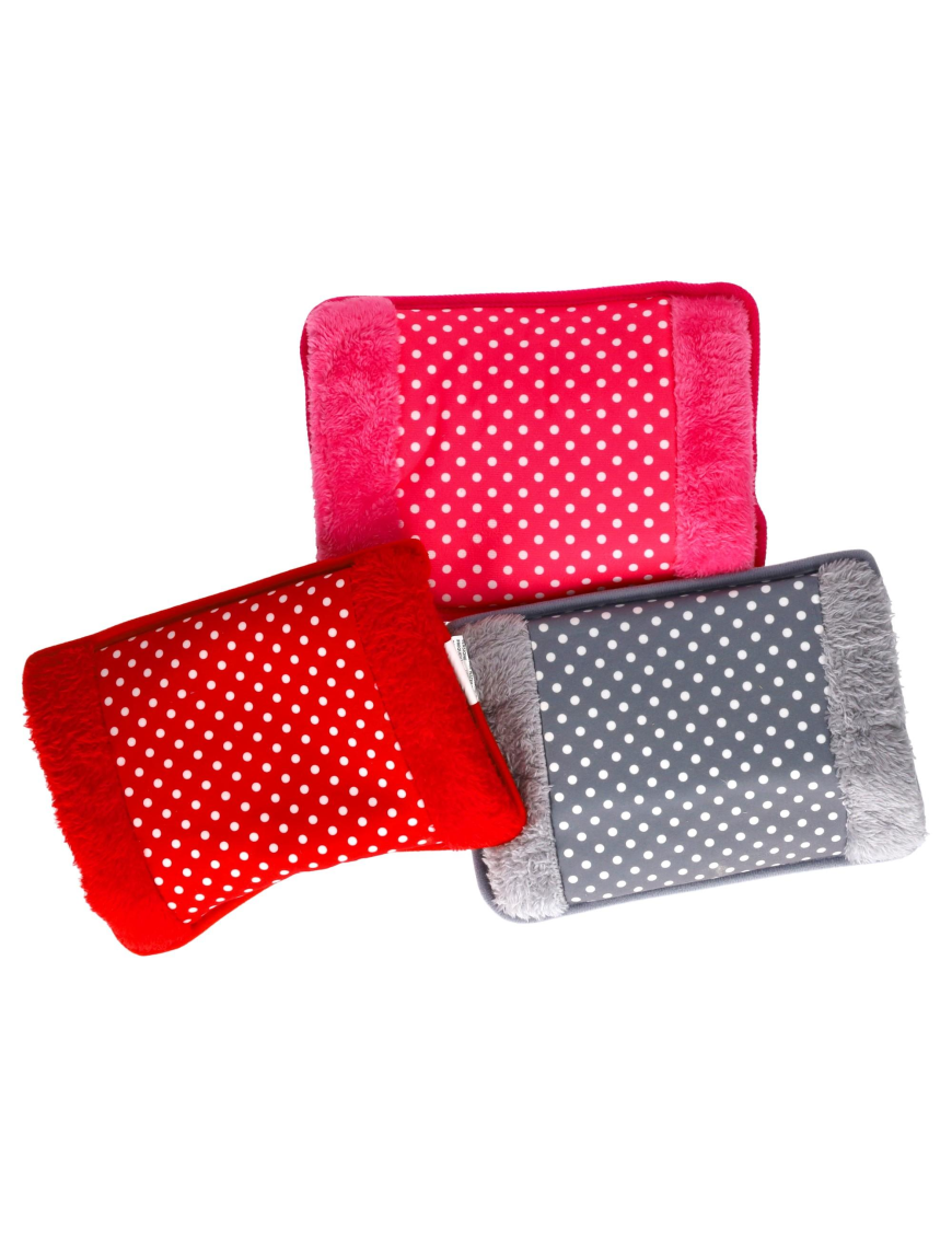 BORSA ACQUA CALDA ELETTRICA CON DECORAZIONE POIS