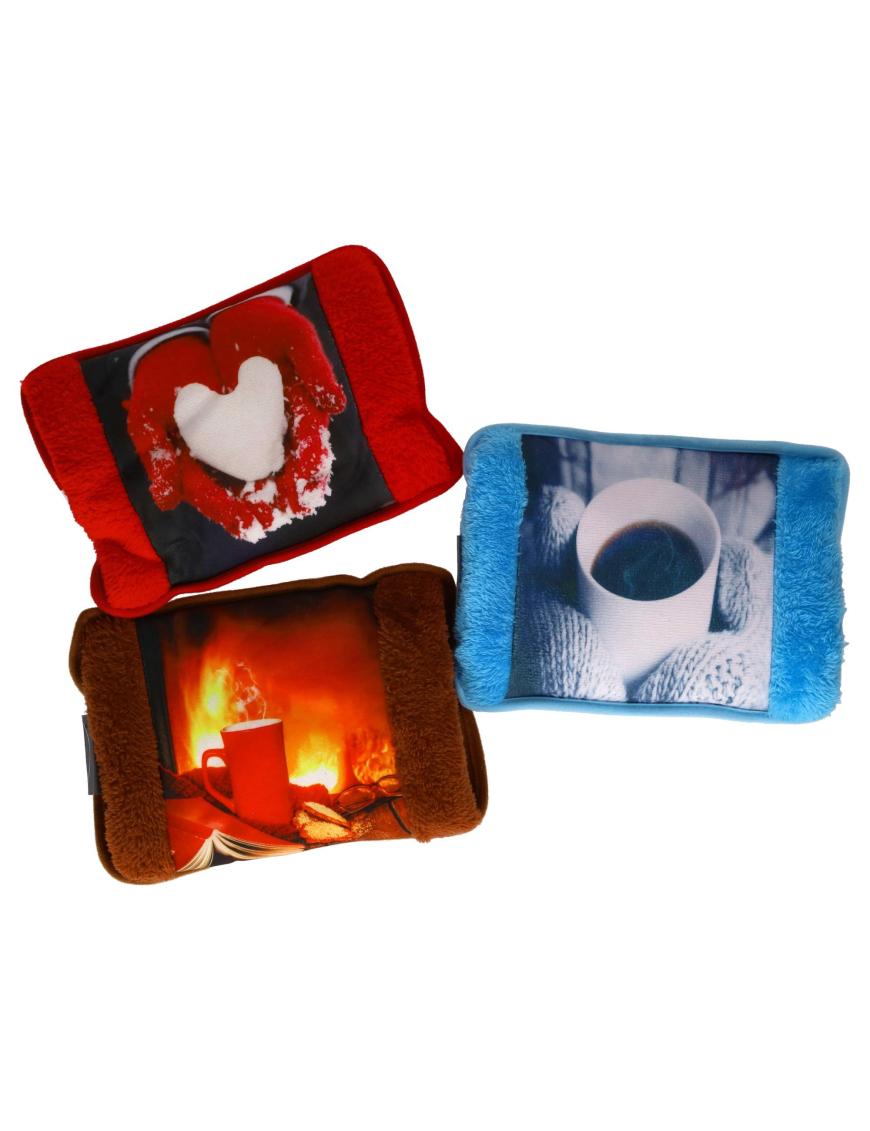 BORSA ACQUA CALDA ELETTRICA CON DECORAZIONE WINTER