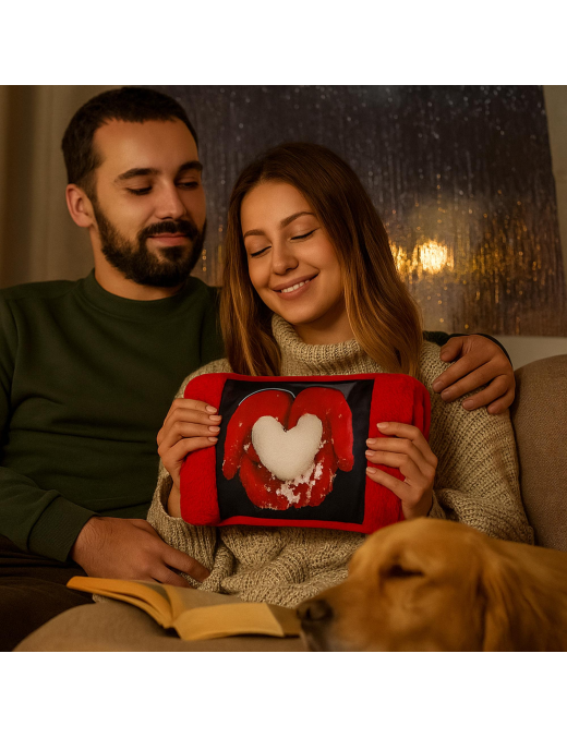 BORSA ACQUA CALDA ELETTRICA CON DECORAZIONE WINTER