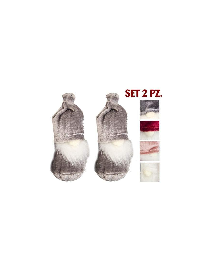 L.CHE GNOMO VELVET  9cm 2pz CHE56654$$