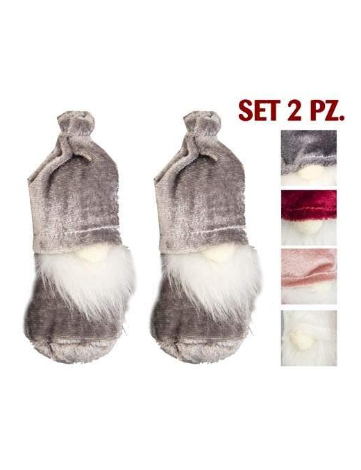 L.CHE GNOMO VELVET  9cm 2pz CHE56654$$