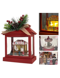 LANTERNA CHIMNEY ROSSA 26x17x31 cm