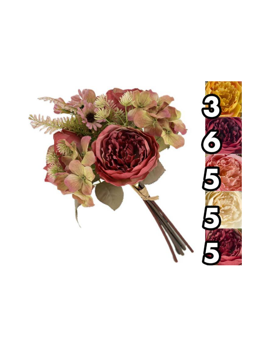 MAZZO  M. PEONIE-ORTENSIE 34cm 63070