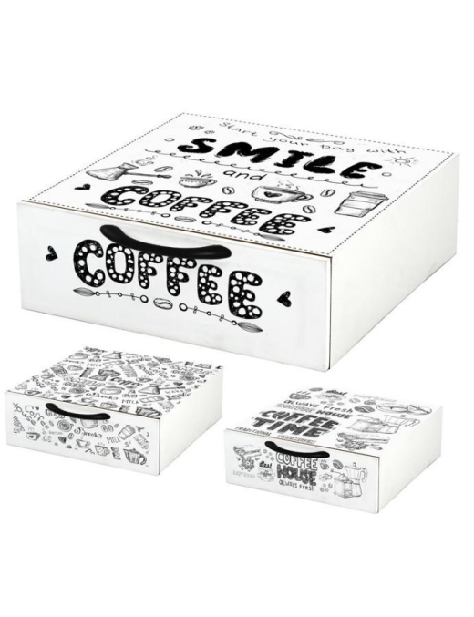 BOX PORTA CIALDE 30x30x10 COFFEE 63106