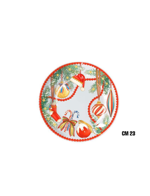 PIATTO NATALE PIANO 23 CENTIMETRI