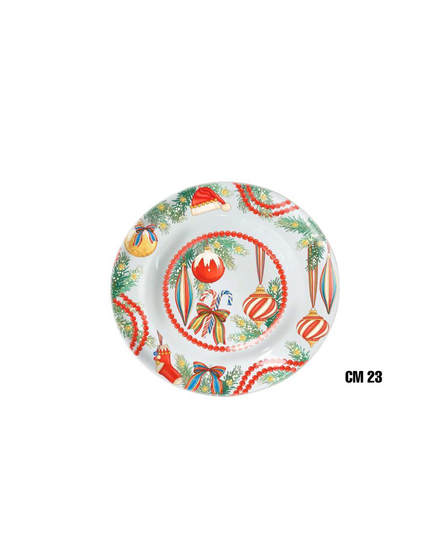 DEEP CHRISTMAS PLATE 23 CENTIMETERS