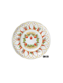 CHRISTMAS LINE DEEP PLATE 23cm