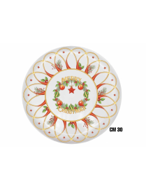 CHRISTMAS LINE PANETTONE PLATE 33cm