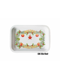 CHRISTMAS LINE RECTANGULAR TRAY 23x16cm