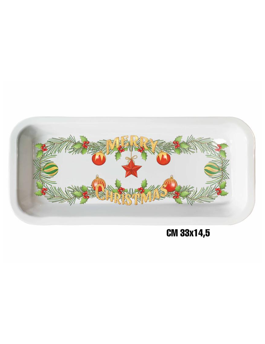 CHRISTMAS LINE RECTANGULAR TRAY 33x14.5cm