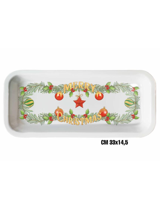 CHRISTMAS LINE RECTANGULAR TRAY 33x14.5cm