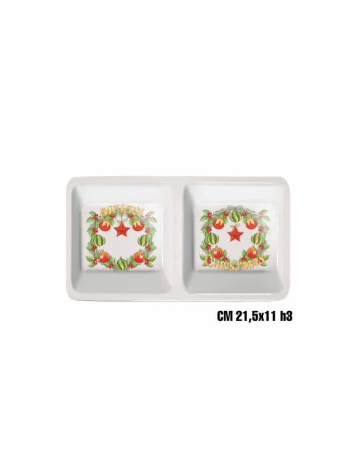 CHRISTMAS LINE SNACK BOWL FOR 2