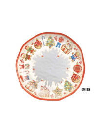GINGERBREAD LINE PIZZA/DESSERTS PLATE 33cm