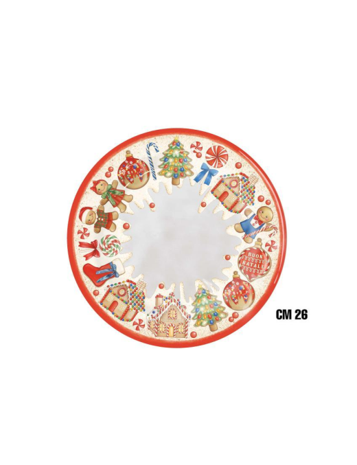 GINGERBREAD LINE FLAT PLATE 26.5cm