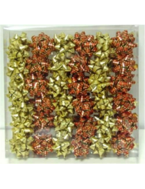 COCCARDA 10mm CON SCRITTA AUGURI ROSSO/ORO 100pezzi