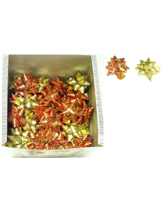 COCCARDA 19mm CON SCRITTA AUGURI ROSSO/ORO 80pezzi