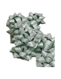 COCCARDA 10mm 50 pezzi ARGENTO BRILLANTINATE