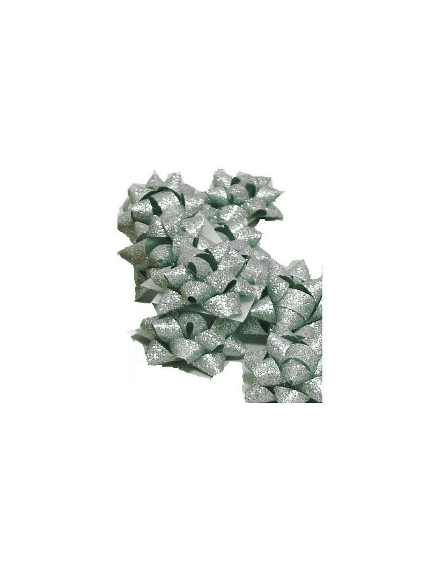 COCCARDA 10mm 50 pezzi ARGENTO BRILLANTINATE