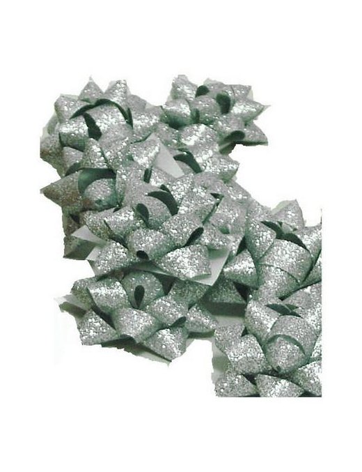 COCCARDA 10mm 50 pezzi ARGENTO BRILLANTINATE
