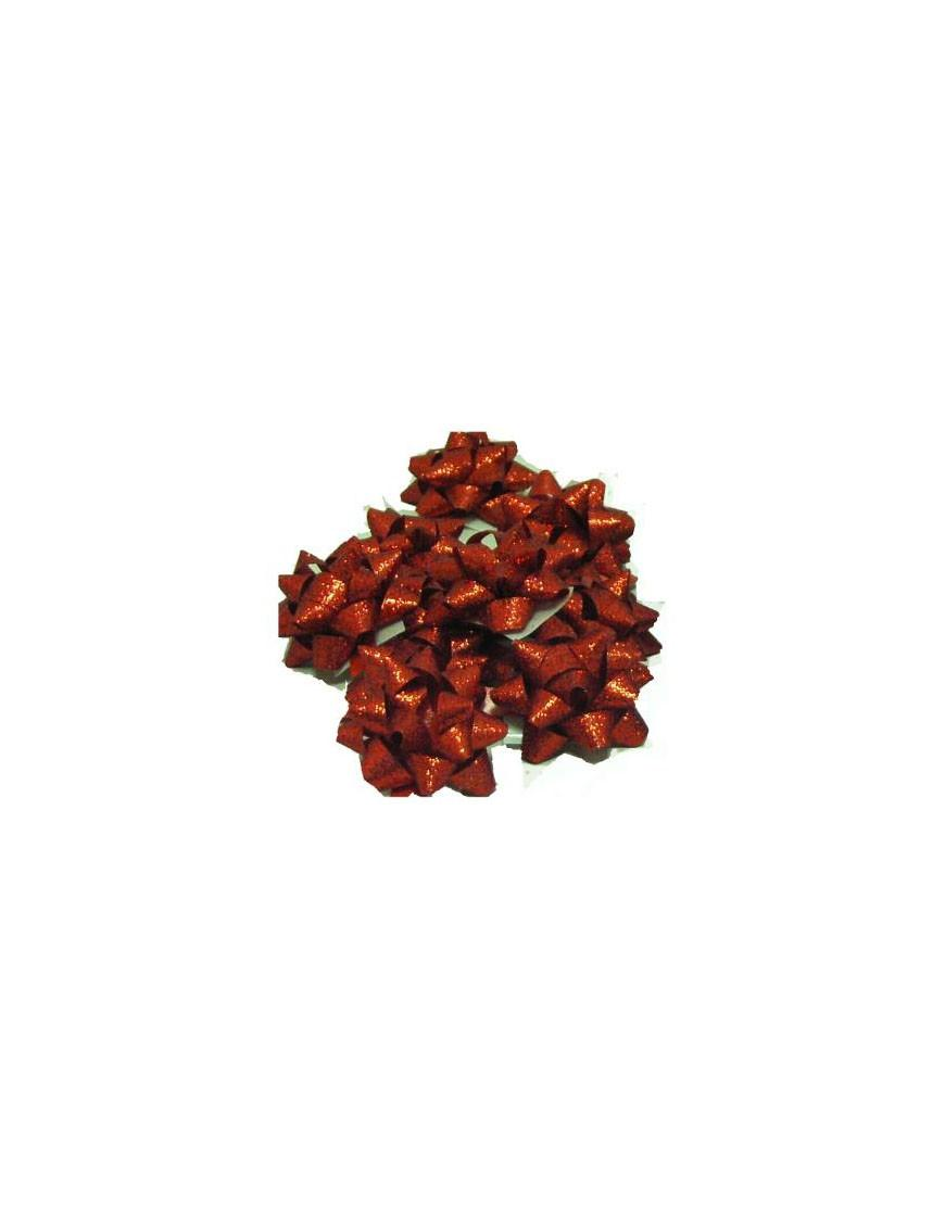COCCARDA 10mm 50 pezzi ROSSO BRILLANTINATE