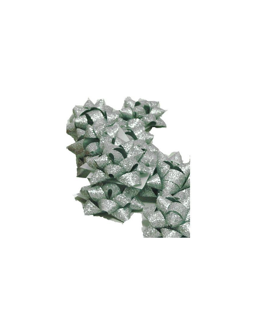 COCCARDA 14mm 30 pezzi ARGENTO BRILLANTINATE