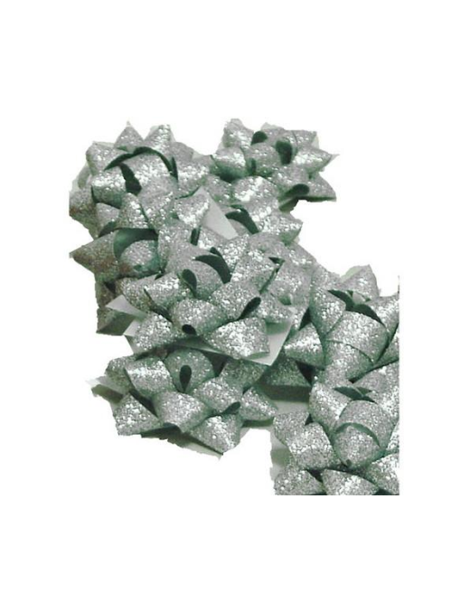 COCCARDA 14mm 30 pezzi ARGENTO BRILLANTINATE