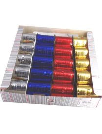 MIGNON RIBBON ASSORTED METALLIC COLORS mm10/10m
