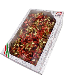 GLAMOR RED ROSETTES 80 pieces 19mm