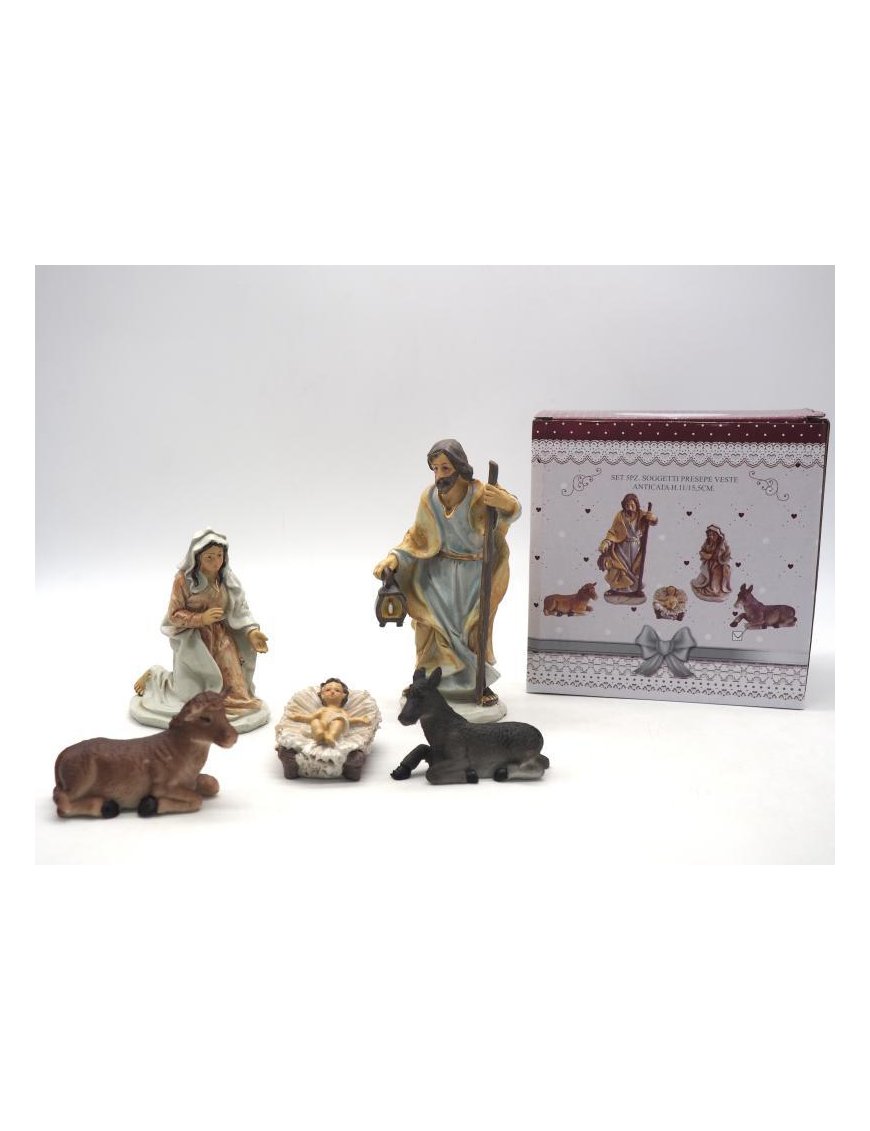 NATIVITA' SET 5 PEZZI 11 CENTIMETRI