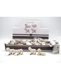 NATURAL SHEEP ANIMAL 4 PIECES