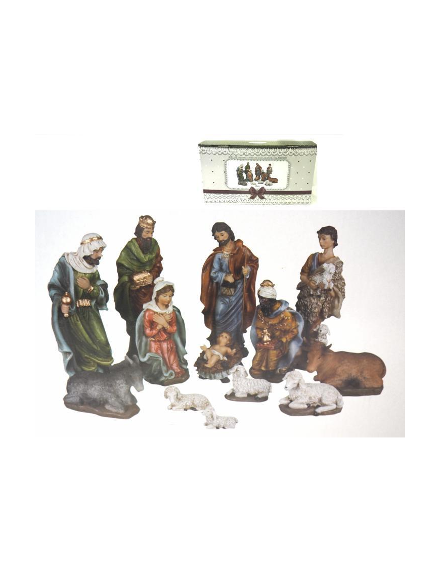 NATIVITY SET 13 PIECES 32 CENTIMETERS POLISHED