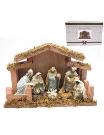 CAPANNA MUSCHIATA CON 8 PERSONAGGI