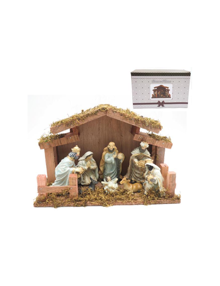 MOSS HUT WITH 8 CHARACTERS