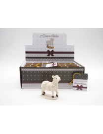 ANIMALE PECORA SU BASE 6x6x3 CENTIMETRI