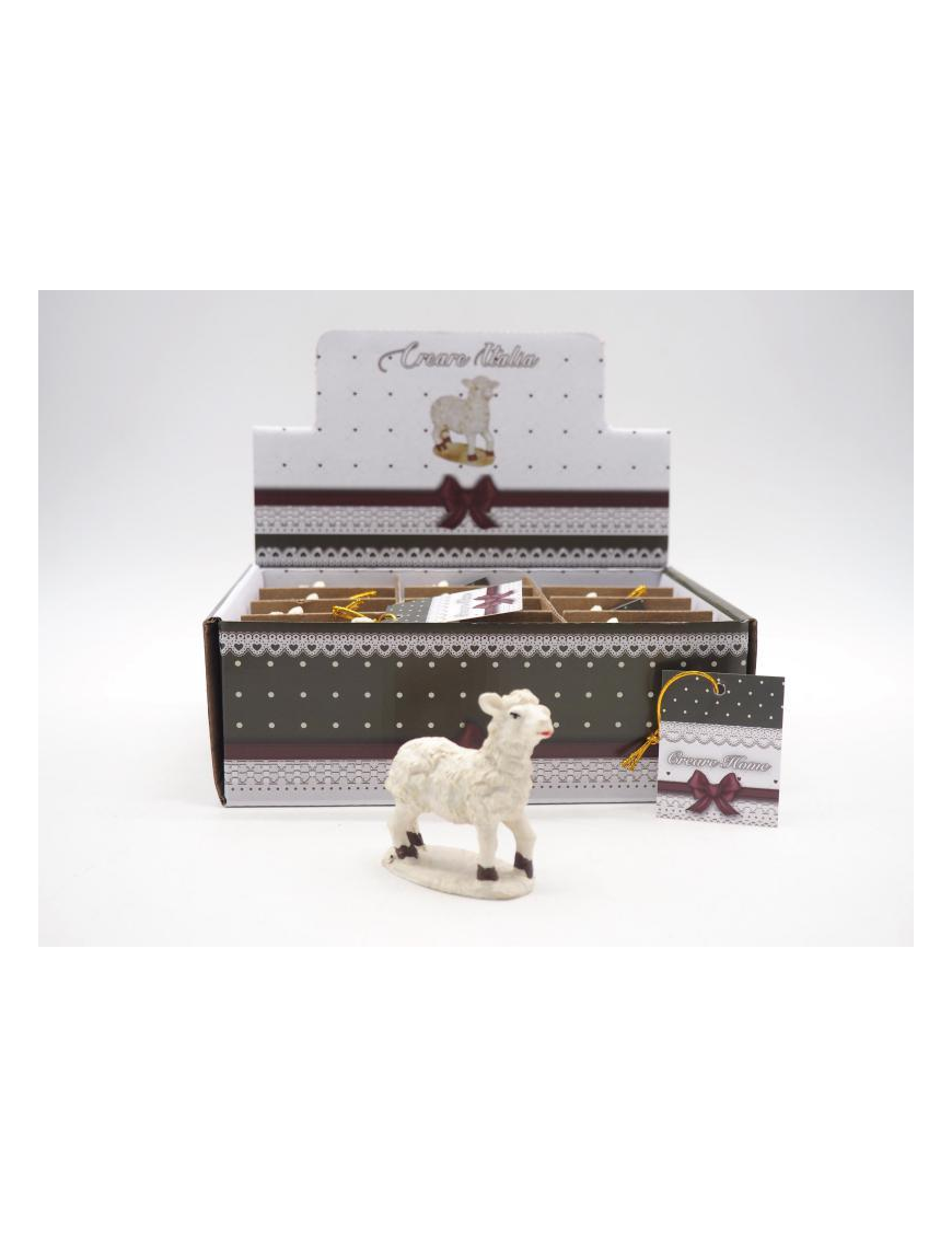 ANIMALE PECORA SU BASE 6x6x3 CENTIMETRI