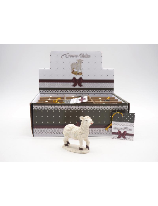 ANIMALE PECORA SU BASE 6x6x3 CENTIMETRI
