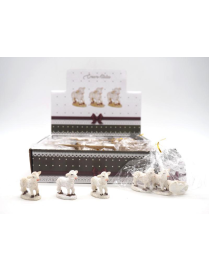 ANIMALE PECORA SU BASE 3x3x1,5 CENTIMETRI 3 PEZZI