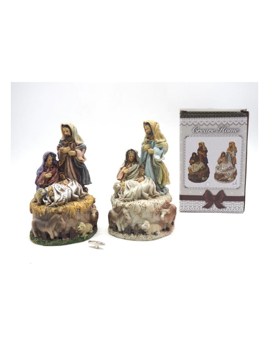 NATIVITY ON MUSIC BOX 15.5 CENTIMETERS