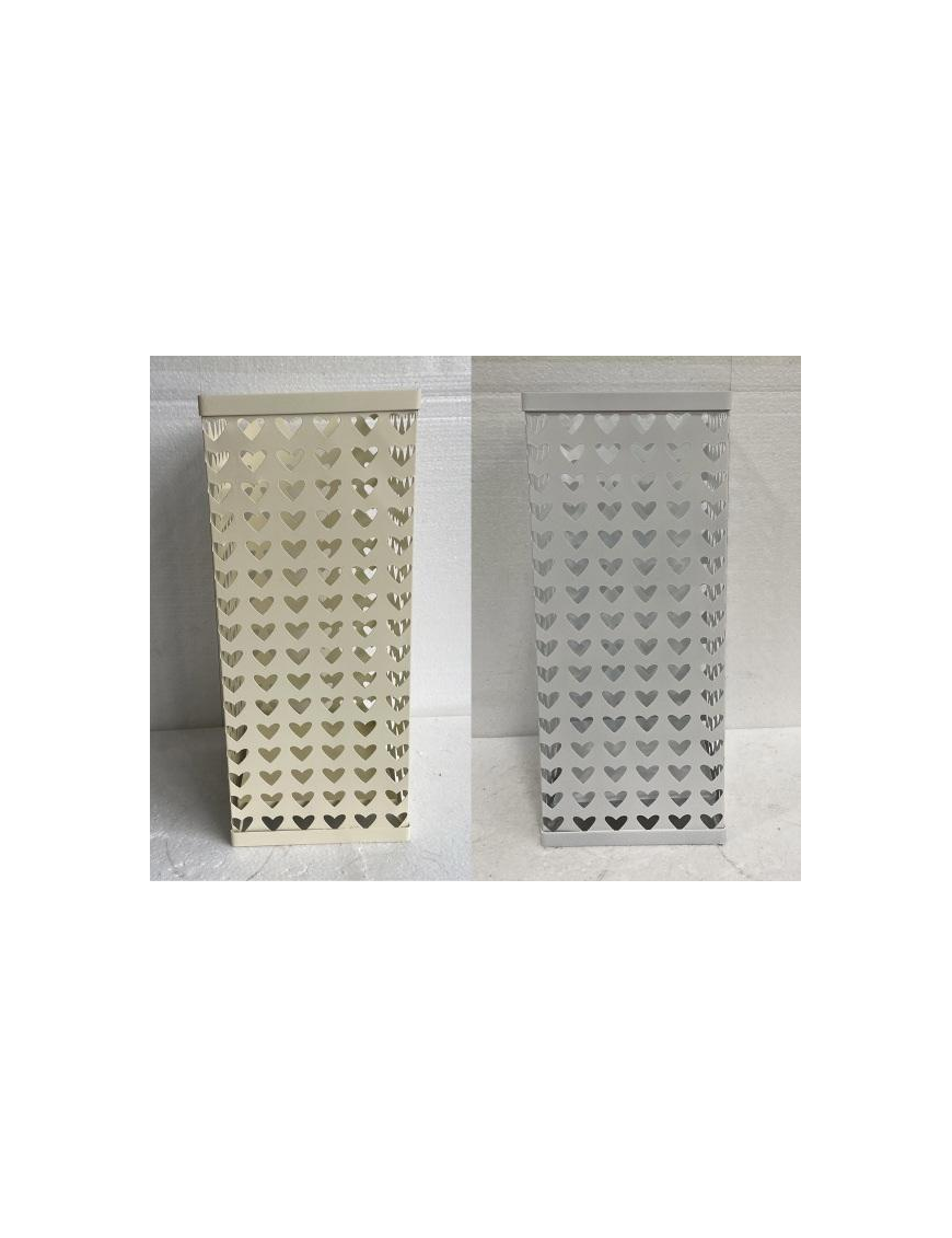 PORTAOMBRELLO METALLO CUORI QUADRO 42cm