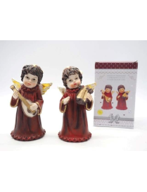 RED ANGEL WITH GOLD WINGS 14.8 CM WITH LIGHT