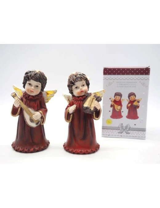 ANGELO ROSSO CON ALI ORO 14,8 CENTIMETRI CON LUCE
