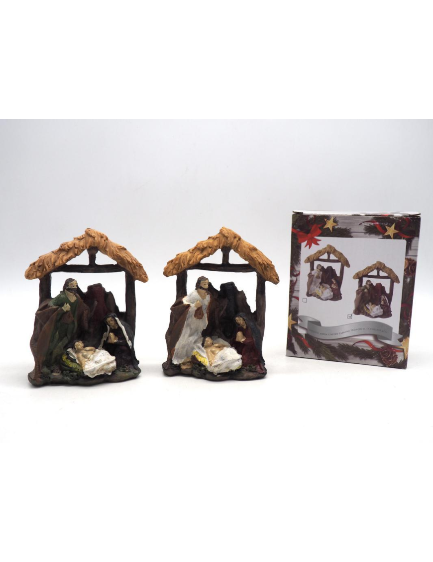 NATIVITY WITH HUT 17 CENTIMETERS