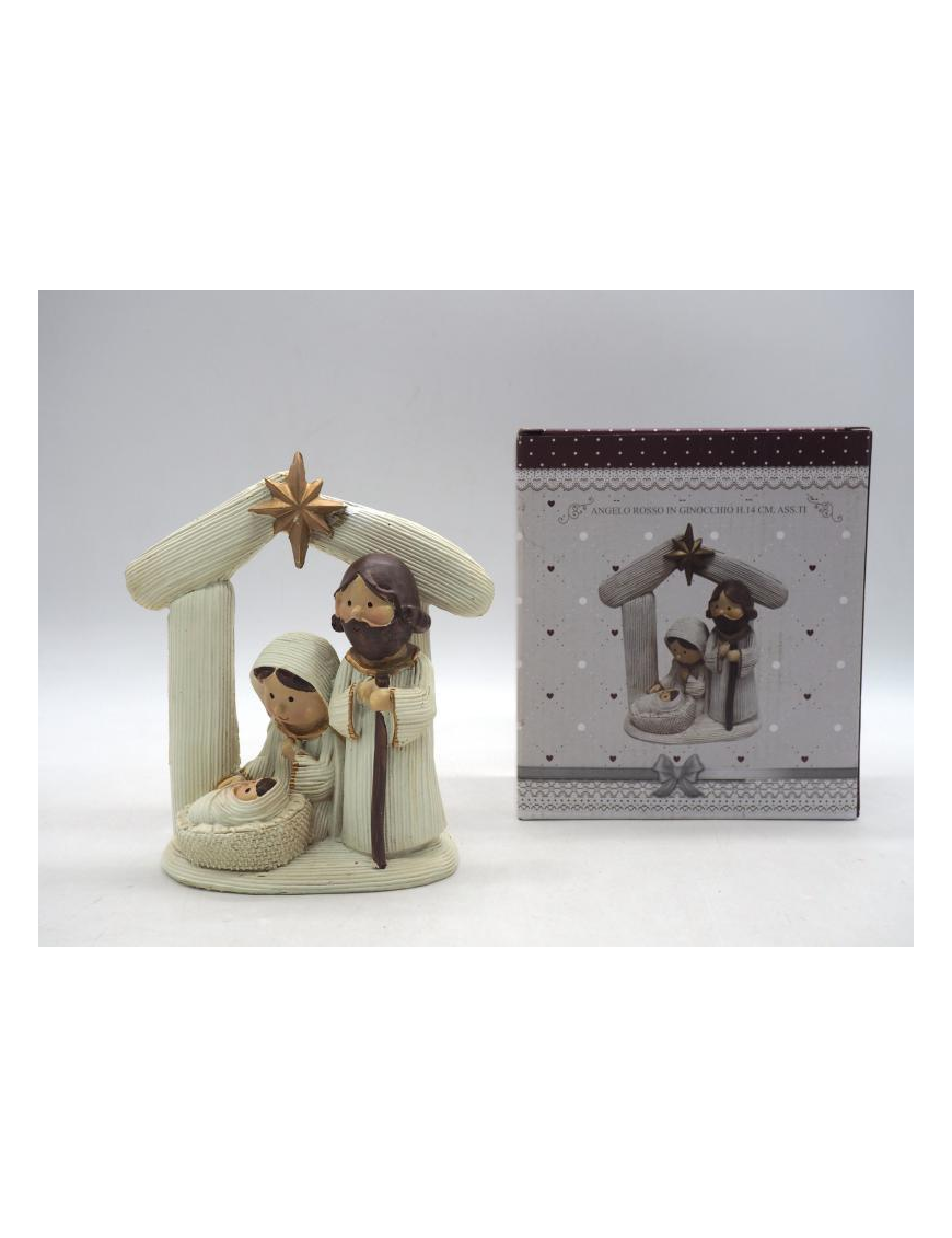 NATIVITY DRESSED WHITE 14 CENTIMETERS