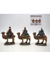 PERSONAGGIO RE MAGI CON CAMMELLO 3 PEZZI