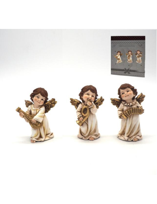 CREAM ANGEL WITH GOLD WINGS 8.2 CENTIMETERS